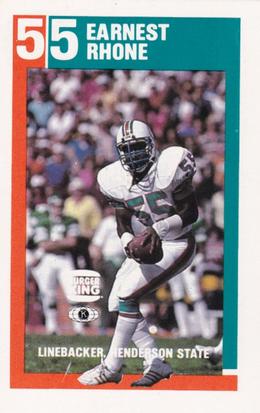 1983 Miami Dolphins Police #1 Earnie Rhone Front