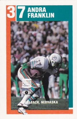 1983 Miami Dolphins Police #2 Andra Franklin Front