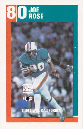 1983 Miami Dolphins Police #4 Joe Rose Front