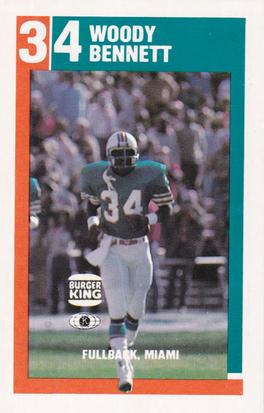 1983 Miami Dolphins Police #9 Woody Bennett Front