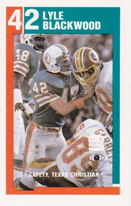 1983 Miami Dolphins Police #11 Lyle Blackwood Front