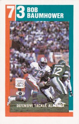 1983 Miami Dolphins Police #16 Bob Baumhower Front