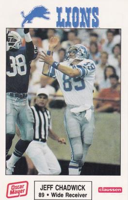 1986 Detroit Lions Police #11 Jeff Chadwick Front