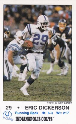 1988 Indianapolis Colts Police #1 Eric Dickerson Front