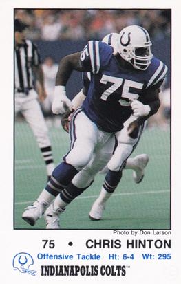1988 Indianapolis Colts Police #5 Chris Hinton Front
