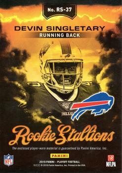 2019 Panini Playoff - Rookie Stallions #RS-37 Devin Singletary Back
