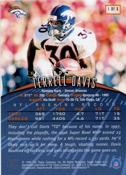 1998-99 Finest Super Bowl XXXIII Jumbos - Promos #1 Terrell Davis Back