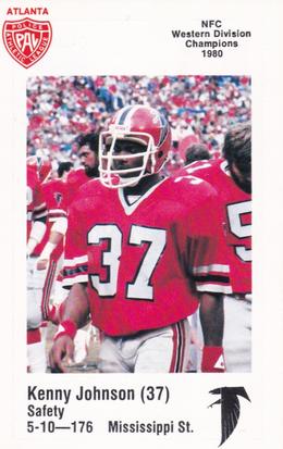 1981 Atlanta Falcons Police #NNO Kenny Johnson Front