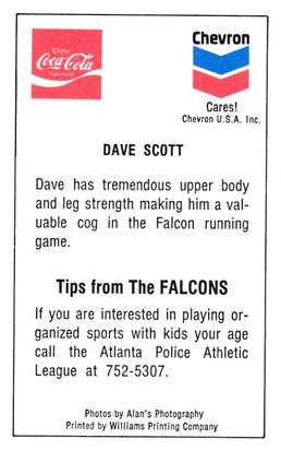 1981 Atlanta Falcons Police #NNO Dave Scott Back