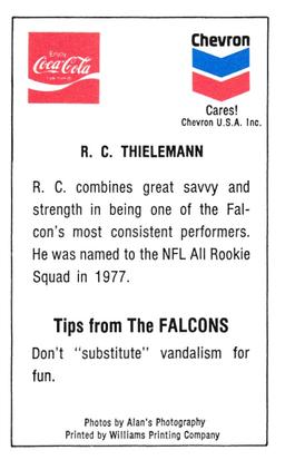 1981 Atlanta Falcons Police #NNO R.C. Thielemann Back