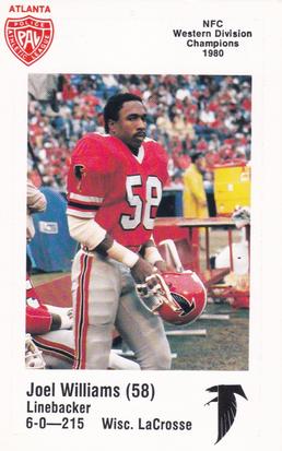 1981 Atlanta Falcons Police #NNO Joel Williams Front