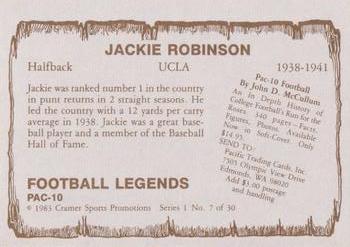 1983-84 Cramer Pac-10 Football Legends #7 Jackie Robinson Back