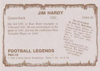 1983-84 Cramer Pac-10 Football Legends #14 Jim Hardy Back