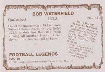 1983-84 Cramer Pac-10 Football Legends #20 Bob Waterfield Back