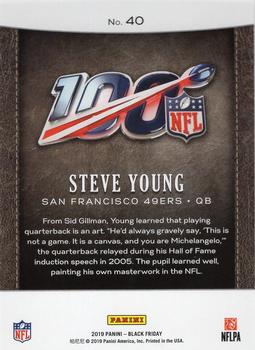 2019 Panini Black Friday - Escher Squares #40 Steve Young Back