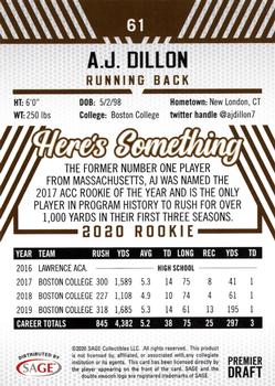 2020 SAGE HIT #61 AJ Dillon Back