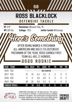 2020 SAGE HIT #68 Ross Blacklock Back