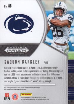 2020 Panini Prizm Draft Picks #88 Saquon Barkley Back