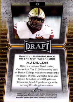 2020 Leaf Draft #16 AJ Dillon Back