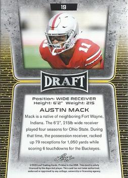 2020 Leaf Draft #19 Austin Mack Back