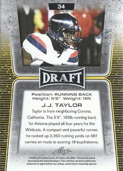 2020 Leaf Draft #34 J.J. Taylor Back