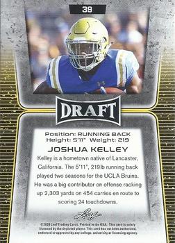 2020 Leaf Draft #39 Joshua Kelley Back