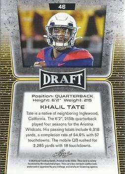 2020 Leaf Draft #46 Khalil Tate Back