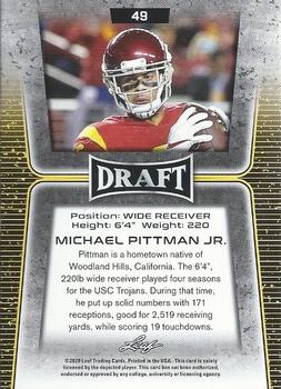 2020 Leaf Draft #49 Michael Pittman Jr. Back