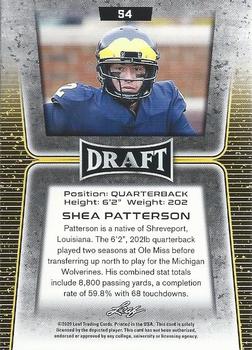2020 Leaf Draft #54 Shea Patterson Back
