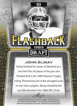 2020 Leaf Draft #93 John Elway Back