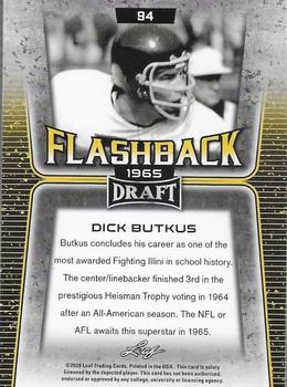 2020 Leaf Draft #94 Dick Butkus Back