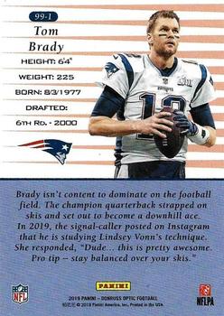 2019 Donruss Optic - 1999 Tribute #99-1 Tom Brady Back