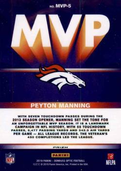2019 Donruss Optic - MVP #MVP-5 Peyton Manning Back