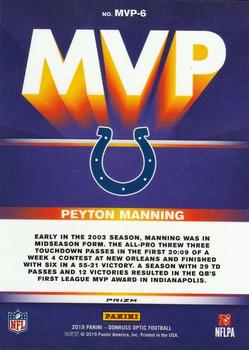 2019 Donruss Optic - MVP #MVP-6 Peyton Manning Back