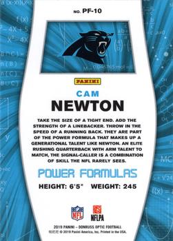 2019 Donruss Optic - Power Formulas #PF-10 Cam Newton Back