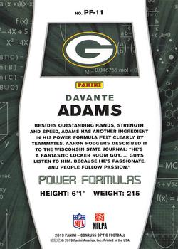 2019 Donruss Optic - Power Formulas #PF-11 Davante Adams Back