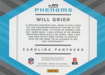 2019 Donruss Optic - Rookie Phenoms Horizontal #RP5 Will Grier Back