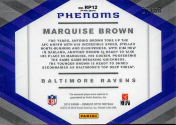 2019 Donruss Optic - Rookie Phenoms Horizontal Prime #RP12 Marquise Brown Back