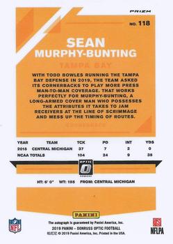 2019 Donruss Optic - Rookies Autographs Bronze #118 Sean Murphy-Bunting Back