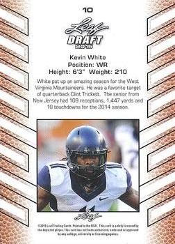 2015 Leaf Draft Special Issue #10 Kevin White Back