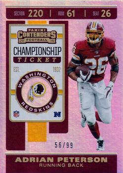 2019 Panini Contenders - Championship Ticket #60 Adrian Peterson Front