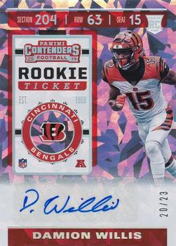 2019 Panini Contenders - Cracked Ice Ticket #166 Damion Willis Front