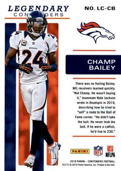 2019 Panini Contenders - Legendary Contenders #LC-CB Champ Bailey Back