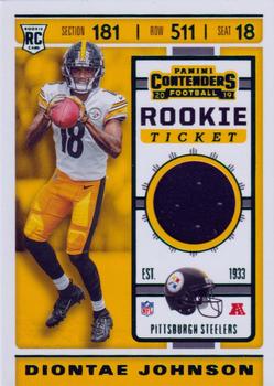 2019 Panini Contenders - Rookie Ticket Swatches #RTS-28 Diontae Johnson Front
