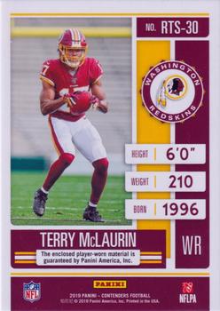 2019 Panini Contenders - Rookie Ticket Swatches #RTS-30 Terry McLaurin Back