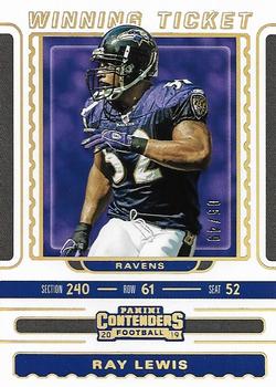 2019 Panini Contenders - Winning Ticket Gold #WT-5 Ray Lewis Front