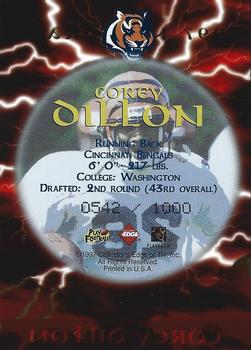 1997 Collector's Edge Excalibur - Gridiron Wizards #NNO Corey Dillon Back