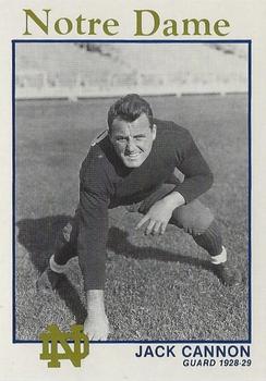 1989 Notre Dame Fighting Irish: 1903-32 #12 Jack Cannon Front