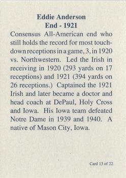 1989 Notre Dame Fighting Irish: 1903-32 #13 Eddie Anderson Back