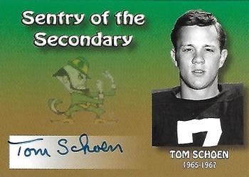 2003-09 TK Legacy Notre Dame Fighting Irish - Sentry of the Secondary #SS1 Tom Schoen Front